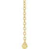 Bar Down Cultured Pearl 18" Necklace 14K Yellow Gold Side View