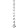 Bar Down Cultured Pearl 18" Necklace 14K White Gold