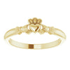 Claddagh Celtic Love Friendship Ring Solid 14K Yellow Gold 