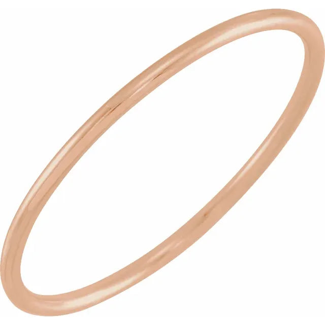 Dainty Stackable Wear Everyday Ring in 14K Rose Gold