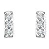 Wear Everyday™ Minimalist Perfection Diamond Bar Stud Earrings in 14K White Gold, Choose Lab-Grown or Natural Diamonds