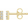 Wear Everyday™ Minimalist Perfection Diamond Bar Stud Earrings in 14K Yellow Gold, Choose Lab-Grown or Natural Diamonds