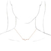 Constellation Bar Natural Diamond Necklace in 14K Rose Gold on Model Rendering