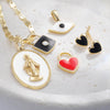 Enamel Jewelry including our Enamel Heart Pendant and Enamel Heart Stud Earrings