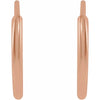Flexible Endless Hoop Earrings 14K Rose Gold 10 MM Front Facing