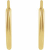 Flexible Endless Hoop Earrings 14K Yellow Gold 10 MM Front Facing