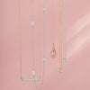 Diamond Necklaces Featuring our French Set Bar Necklace