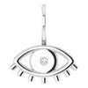 Evil Eye Natural Diamond Charm Pendant in 14K White Gold