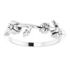 Flower Crown Stackable Ring in 14K White Gold or Sterling Silver Sizes 4.00-9.00