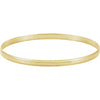Wear Everyday™ 4 MM Half Round Bangle Bracelet 7 3/4" Solid 14K Yellow Gold 