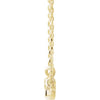 Lab-Grown Diamond French-Set Bar Adjustable Necklace 14K Yellow Gold