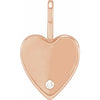 Engrave Me Heart Natural Diamond Charm Pendant in 14K Rose Gold 