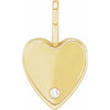 Engrave Me Heart Natural Diamond Charm Pendant in 14K Yellow Gold 