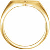 Heart Signet Natural Diamond Ring in 14K Yellow Gold 