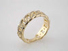 Chain Link Natural Diamond Stackable Ring 14K Yellow Gold
