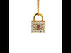 Lock Pendant 1/2 CTW Natural Diamond Video of Adjustable Necklace in 14K Yellow Gold