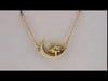 Video of Crescent Moon & Star Adjustable Necklace 14K Yellow Gold