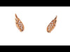 Video Of Natural Diamond Angel Wing Stud Earrings in Solid 14K Rose Gold