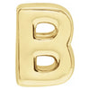 Block B Initial Slide Through Pendant Charm in 14K Yellow Gold