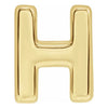 Block H Initial Slide Through Pendant Charm in 14K Yellow Gold