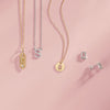 Initial Jewelry with Initial Disc Necklace in 14K Yellow Gold
