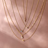 Our Petite Natural Diamond Initial Adjustable Necklace with Other Solid Gold Diamond Necklaces