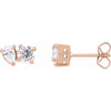 Josephine Toi Et Moi Lab-Grown Diamond Earrings 14K Rose Gold