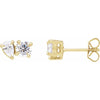 Josephine Toi Et Moi Lab-Grown Diamond Earrings 14K Yellow Gold