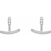 Lab-Grown 1/5 CTW Diamond Curve Bar Earring Jackets 14K White Gold
