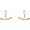 Lab-Grown 1/5 CTW Diamond Curve Bar Earring Jackets 14K Yellow Gold