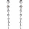 1.75 CTW Style On Top of the World Lab-Grown Diamond Waterfall Dangle Earrings in 14K White Gold