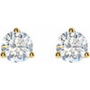 1 CTW Lab-Grown Diamond Stud Earrings in 14K Yellow Gold Front Facing 