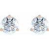 1/2 CTW Lab-Grown Diamond Stud Earrings in 14K Rose Gold Front View
