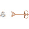 1/3 CTW Lab-Grown Diamond Stud Earrings in 14K Rose Gold