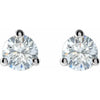 1/4 CTW Lab-Grown Diamond Stud Earrings in 14K White Gold Front View