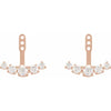 1 CTW Lab-Grown Diamond Earring Jackets 14K Rose Gold