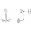 1 CTW Lab-Grown Diamond Earring Jackets 14K White Gold, Diamond Studs Sold Separately
