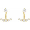 1 CTW Lab-Grown Diamond Earring Jackets 14K Yellow Gold, Diamond Studs Sold Separately