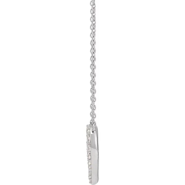 Lab-Grown Diamond 3/8 CTW Heart Adjustable Necklace in 14K White Gold