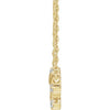 Leo Zodiac Constellation Natural Diamond Necklace in 14K Yellow Gold Side View