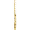 Love Script Natural Diamond Necklace in 14K Yellow Gold