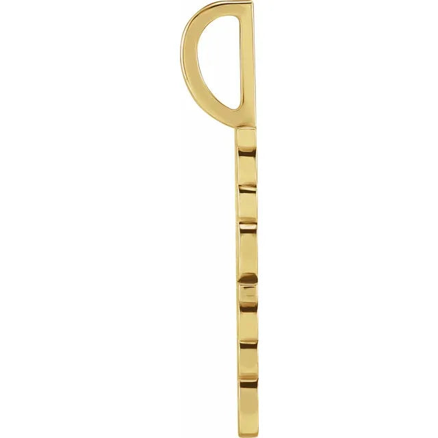 Mama Vertical Charm Pendant in 14K Yellow Gold