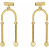 Mobile Dangle Drop Earrings in 14K Yellow Gold