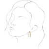 Mobile Dangle Drop Earrings in 14K Yellow Gold on Model Rendering