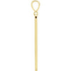 Moon Phase Natural Diamond Bar Pendant in Solid 14K Yellow Gold