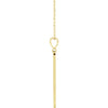 Moon Phase Natural Diamond Bar Pendant Necklace in Solid 14K Yellow Gold