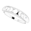 Moon Phase Natural Diamond Ring in Solid 14K White Gold 