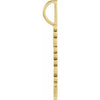 Namaste Vertical Charm Pendant Solid 14K Yellow Gold Side View