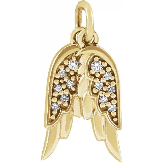  14k Gold Angel Wing Necklace