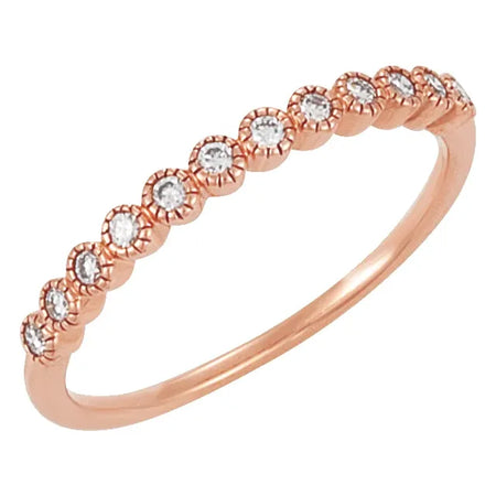Wear Everyday™ Diamond Anniversary Band Stacking Ring in 14K Rose Gold 